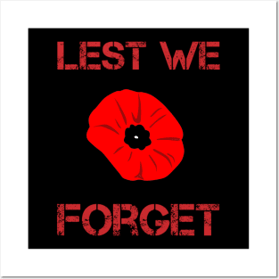 Veteran Lest We Forget Poppy Posters and Art